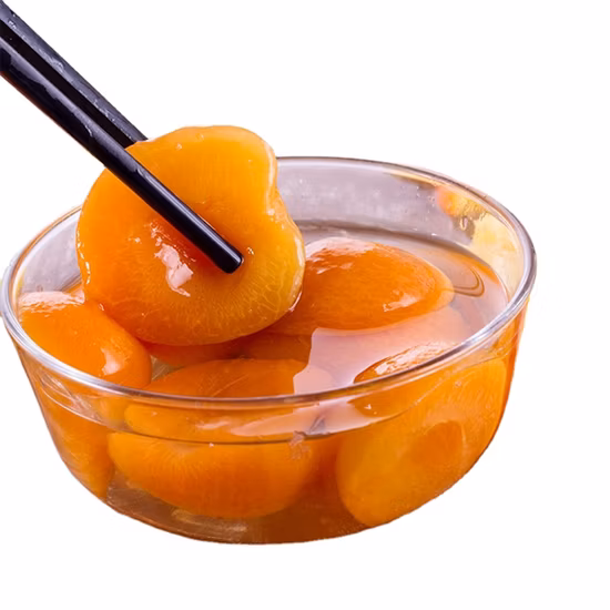 Fábrica de alta calidad Deliciosos bocadillos conservados en despensa Frutas enlatadas Albaricoque enlatado